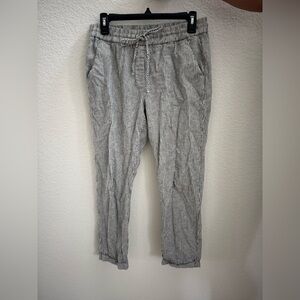 J. Crew Railroad Stripe Linen Blend Pants